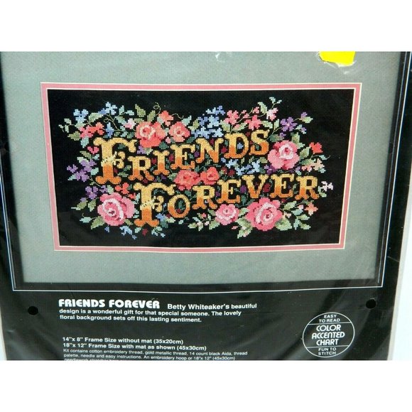 Dimensions FRIENDS FOREVER 3699 Counted Cross Stitch 14" x 8" Betty Whiteakers - Picture 2 of 4